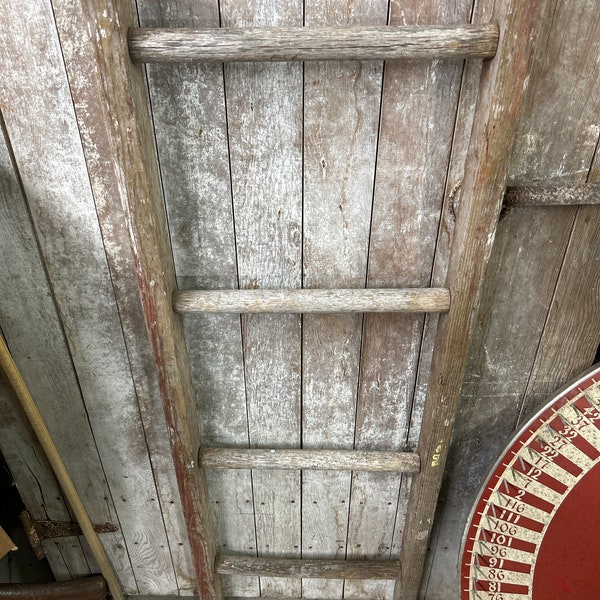 Vintage farmhouse ladder. farm ladder. 47 inches, towel display, quilt rack