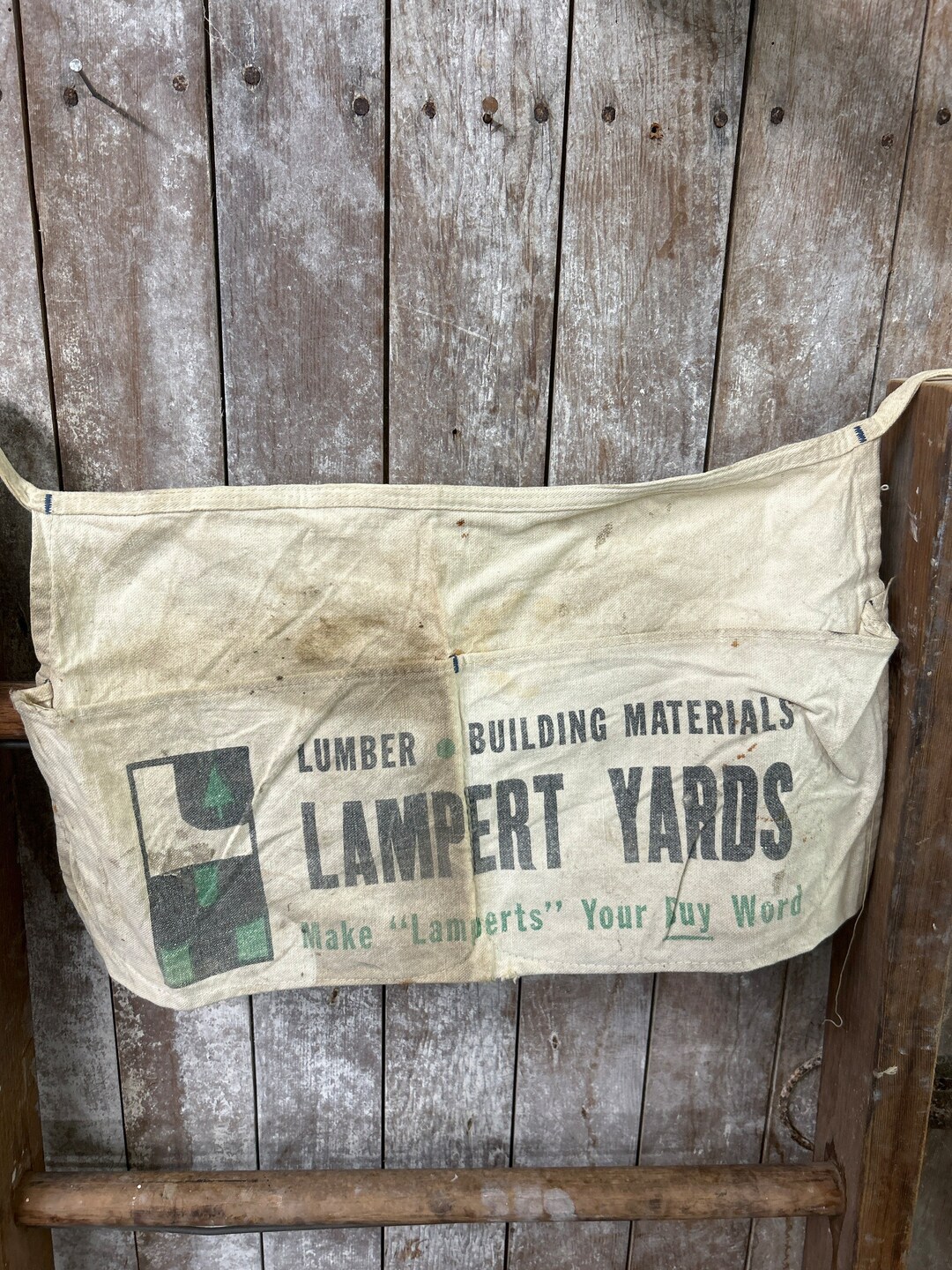Vintage Nail Apron, Lampert Yards Etsy