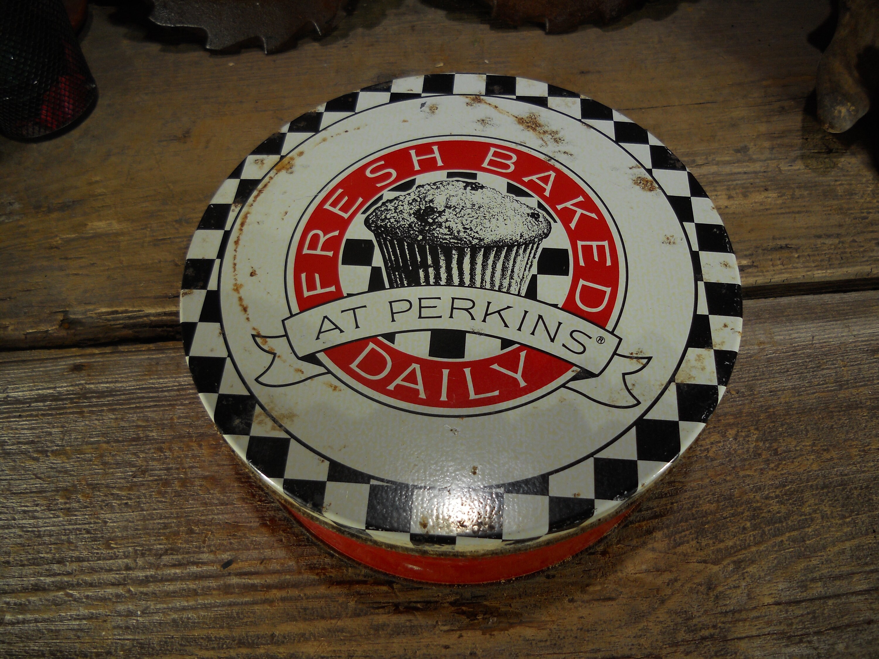Vintage Perkins Bakery Tin, Fruit Cake Tin
