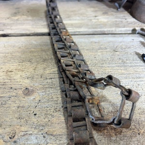 Vintage Industrial Square Link Farm Rusty Farm Aprx