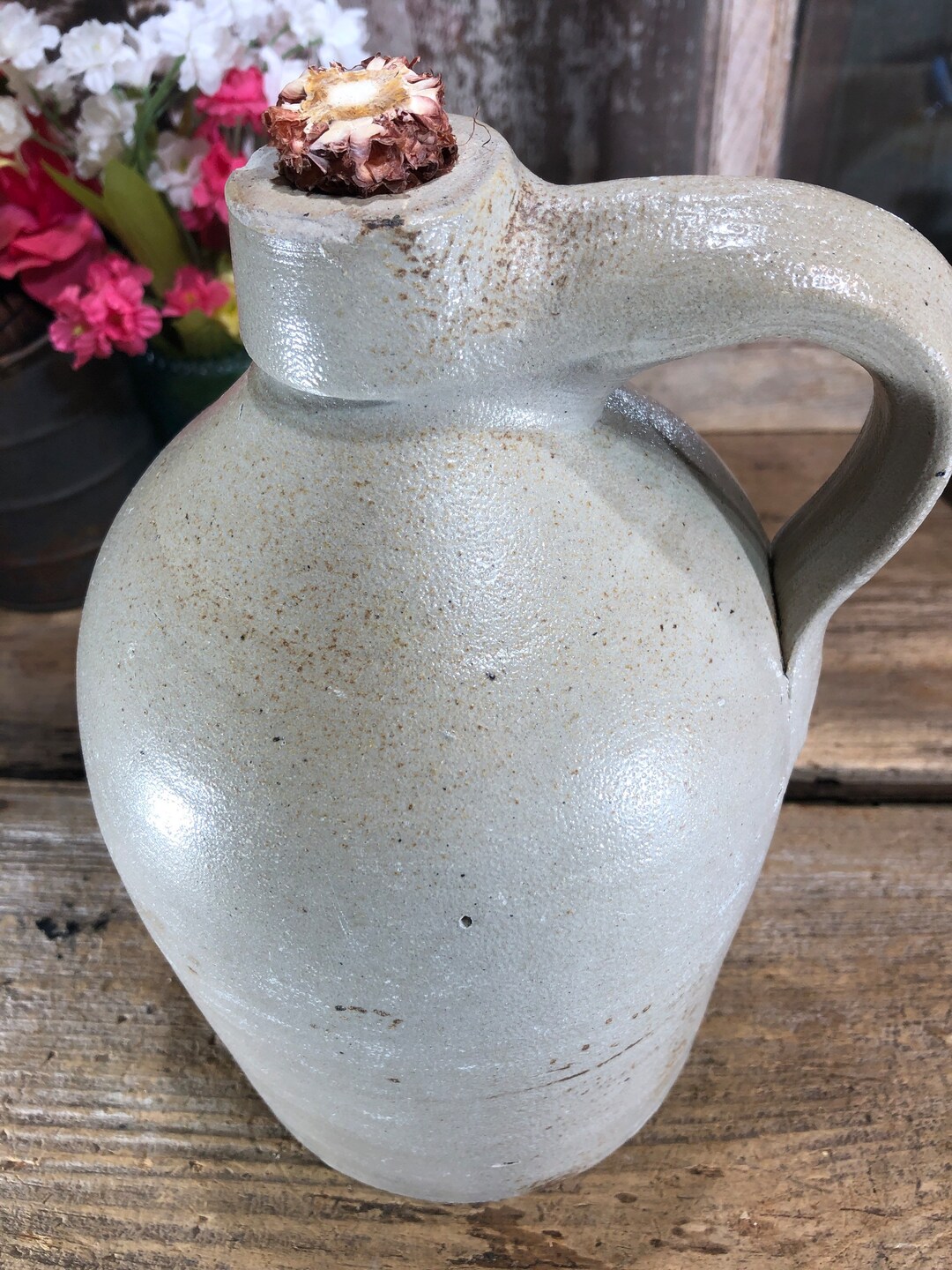 Vintage Crock Jug Farmhouse Find. Home Decor. Barn Etsy