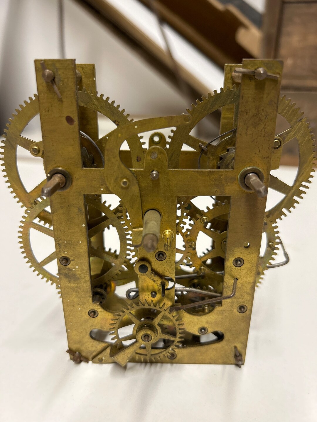 Antique Brass Clock Parts, Mechanical Mechanism , Steampunk, Clock