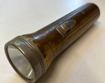 Vintage Winchester Olin flashlight, brass flashlite