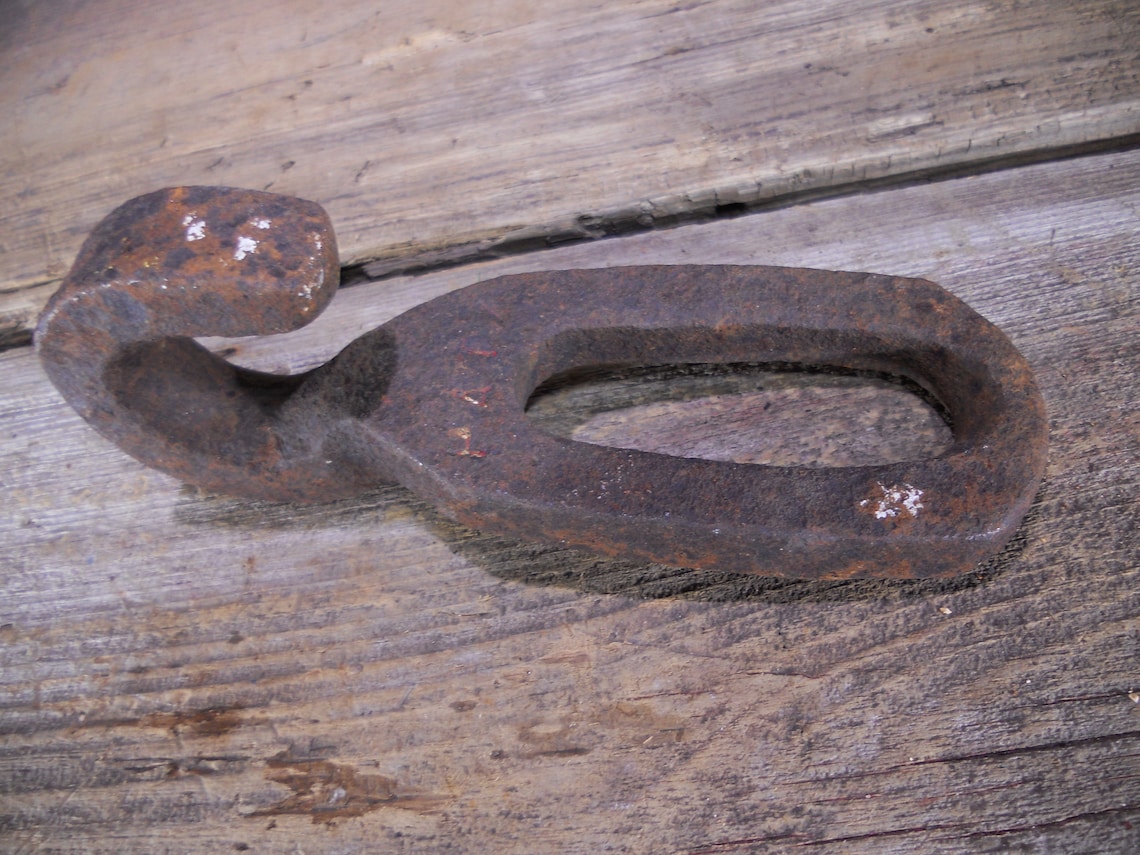 Vintage Industrial Salvage Hook Steampunk Metal Farm Etsy