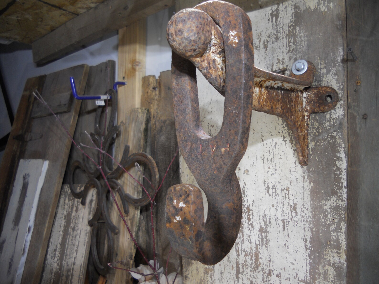 Vintage Industrial Salvage Hook Steampunk Metal Farm Etsy