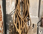 Vintage Barn Pulley rope. , Barn Rope , Straight off the farm aprox 100 feet 1 2