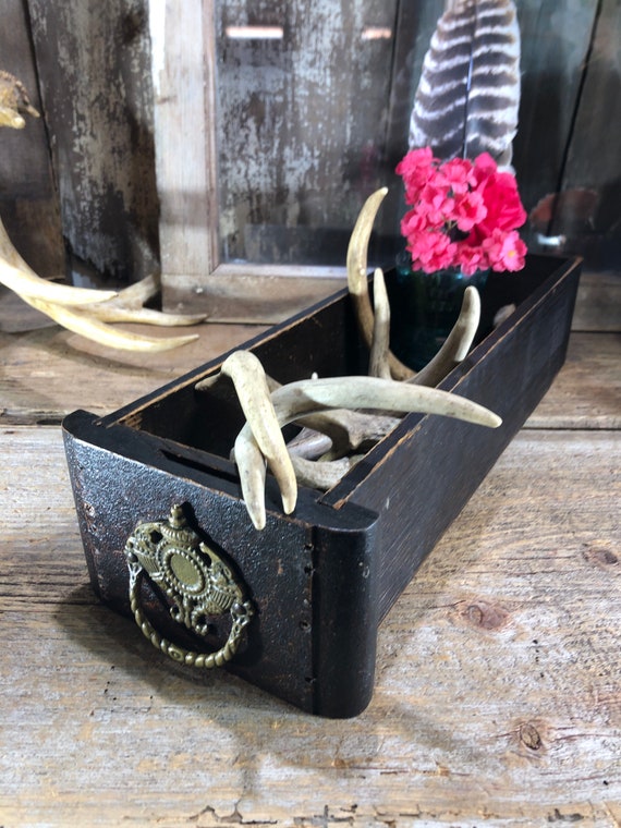 Vintage Sewing Machine Wooden Box With Ornate Handle Etsy