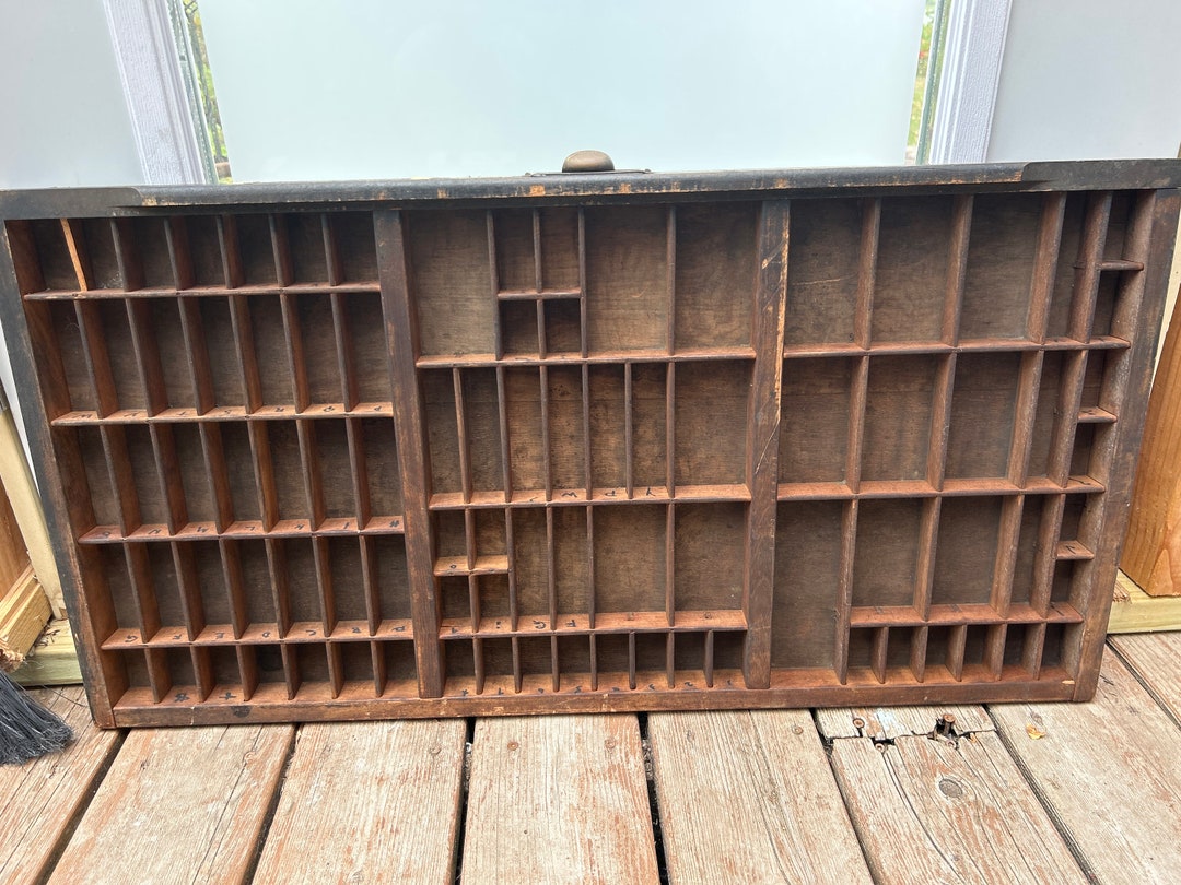 Antique Printer Drawer Hamilton Letterpress Tray Typeset Etsy