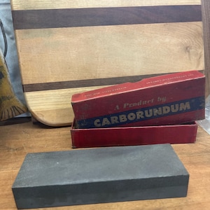 Combination sharpening stone, Coborundum knife sharpener