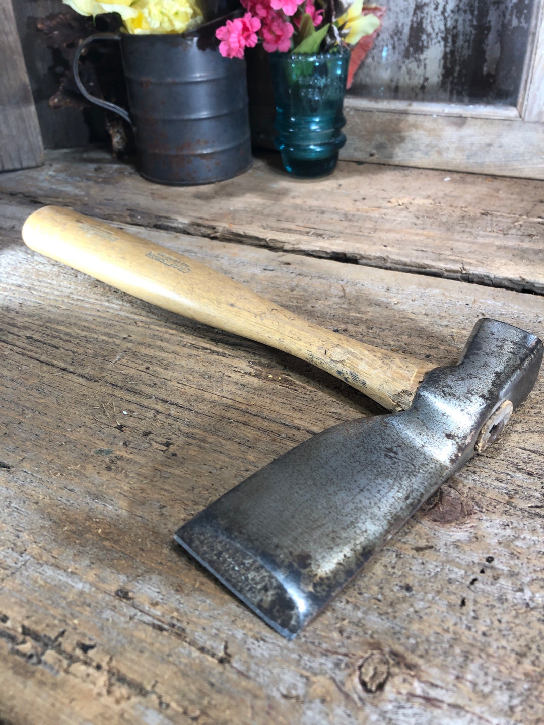 Vintage Craftsman Hatchet. Lather Brand,cedar Shake Hammer/hatchet