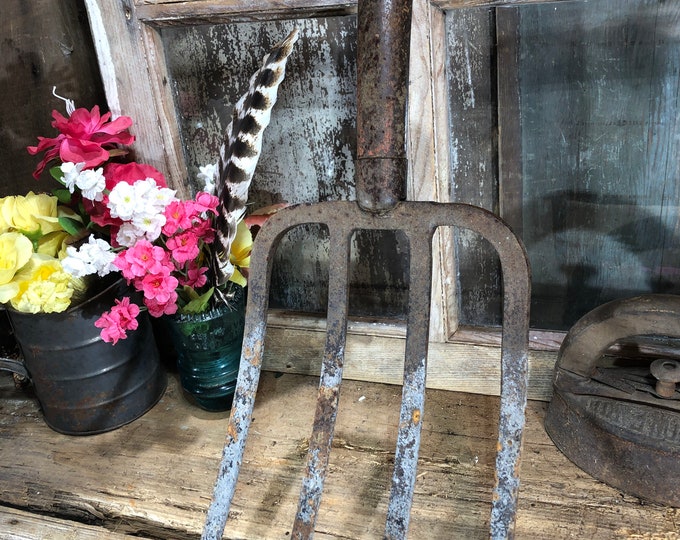 Antique Pitch Fork, From the Barn. Hay Fork Etsy