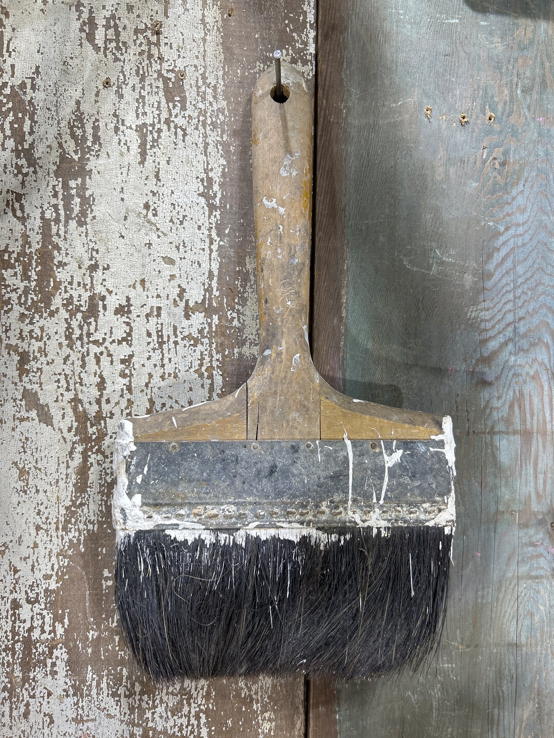 Vintage Horsehair Brush, Paint Brush, Straight From the Farm.. cleaned