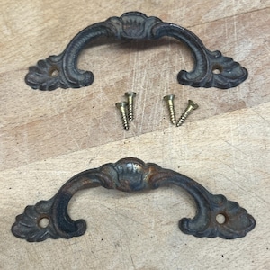 Authentic Victorian ornate cabinet knobs,  pulls, handles, French