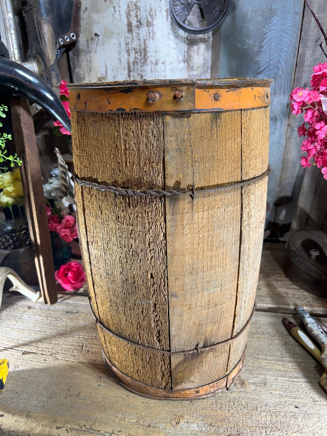 Vintage Wooden Barrel/keg/ Whiskey, Nail Keg Etsy
