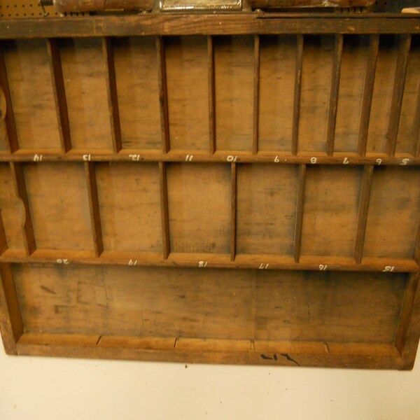 Vintage Printer Drawer, 1869 - 1900 era Letterpress Tray,