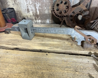 Vintage Hanging Iron Farm Scale Hay/Tobacco/Meat , brass