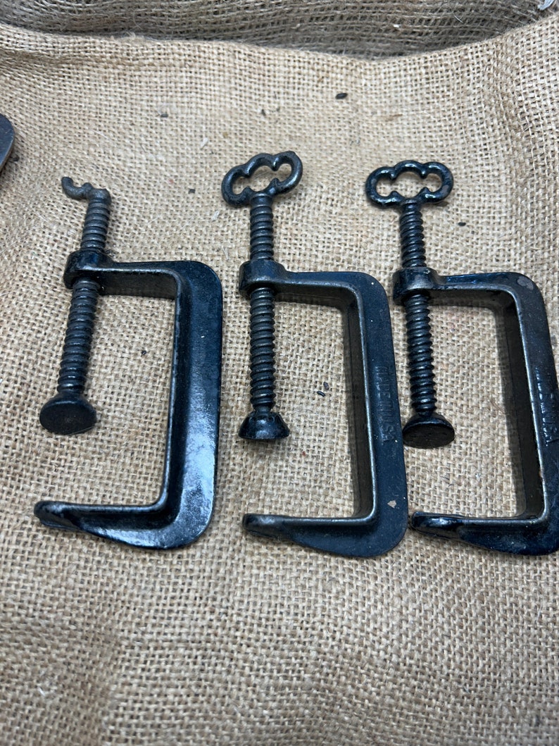 3 Vintage C Clamps Quilting Clamp Tools Etsy