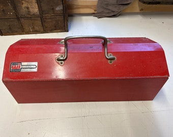 Metal Tool Box,  Craft box, cleaned, metal crate box.