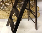 Antique 1913 JRC ladder Stool co, , wood step ladder