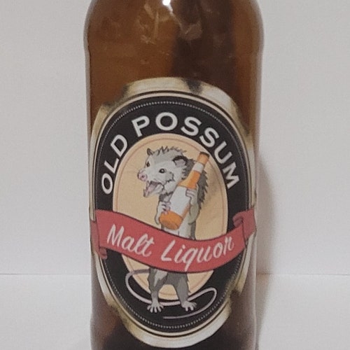 Old Possum Malt Liquor Glass Bottle Prop Unofficial Fallout Etsy