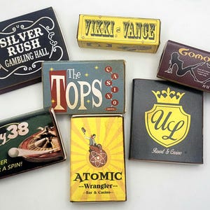 Wasteland Casino Inspired Real Usable Matchbooks, Printed on box!