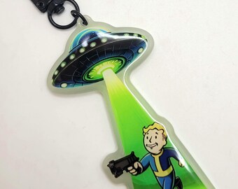 Mothership Zeta Abduction Double Sided Epoxy Acrylic Glow in the