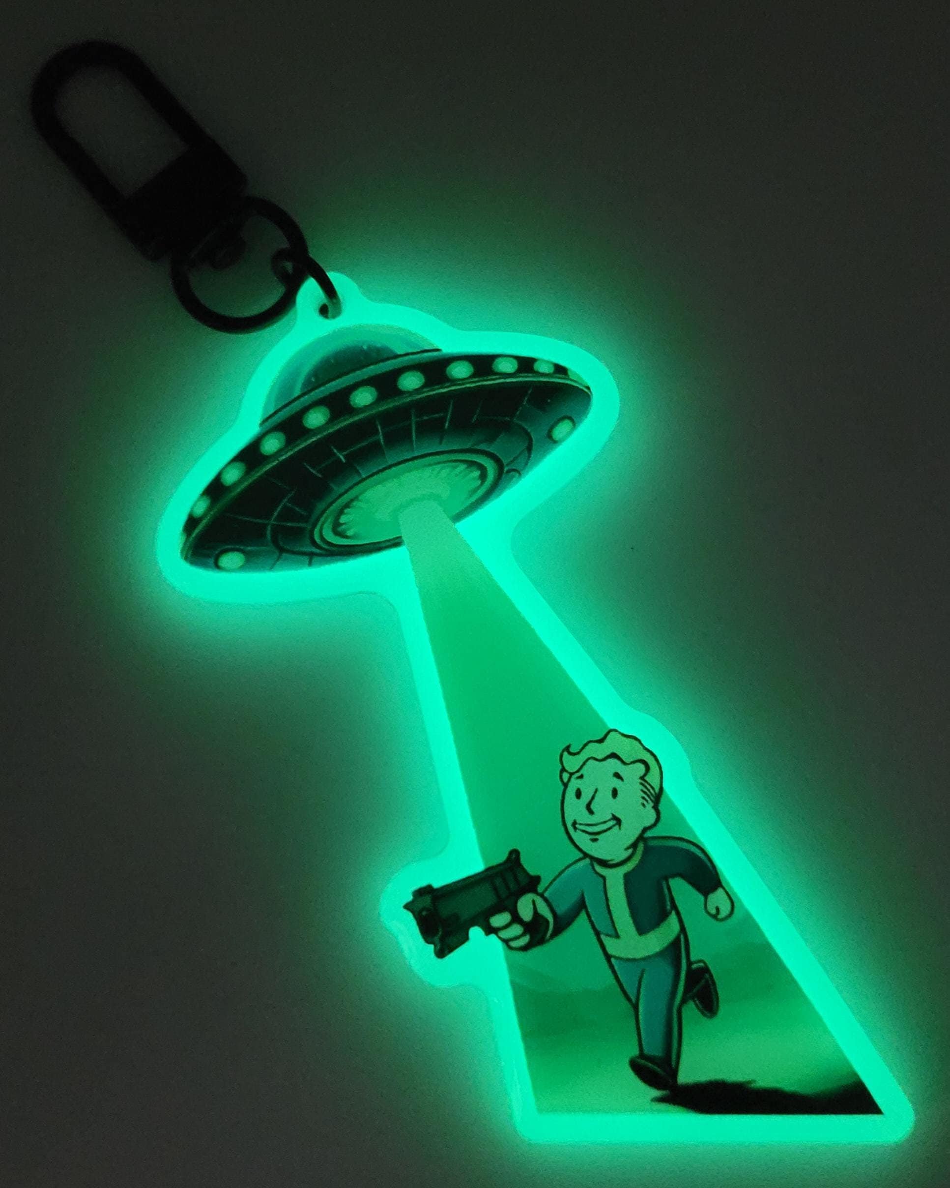 Mothership Zeta Abduction Double Sided Epoxy Acrylic Glow in the
