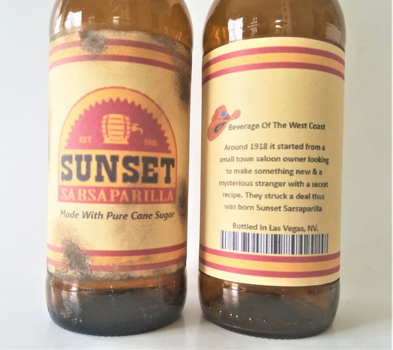 Sunset Sarsaparilla Glass Bottle Prop Fallout New Vegas Etsy