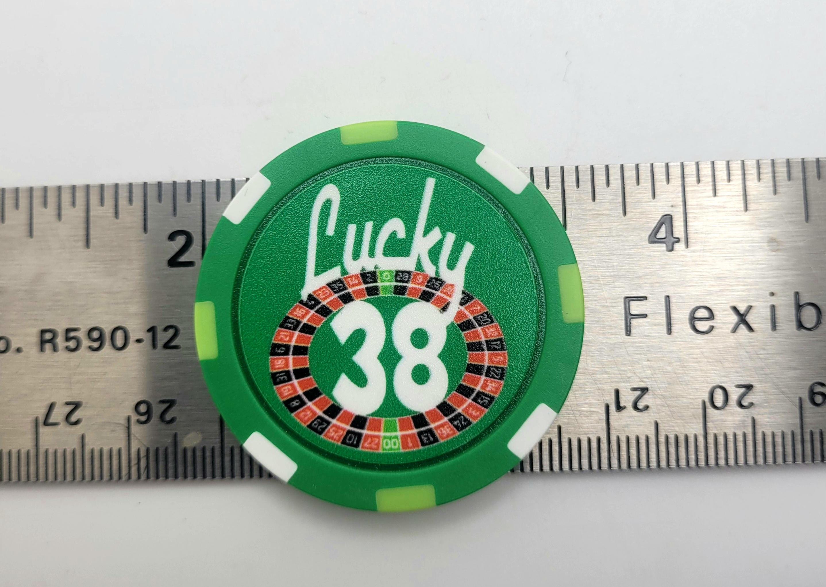 Casino Multi-stripe Poker Chips or Keychains Wasteland Inspired