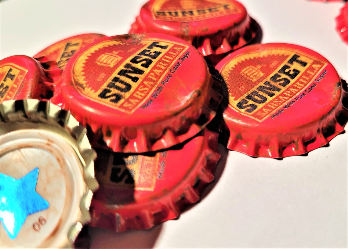 Set of 10 Fallout Unofficial Sunset Sarsaparilla Bottle Caps 1 Etsy