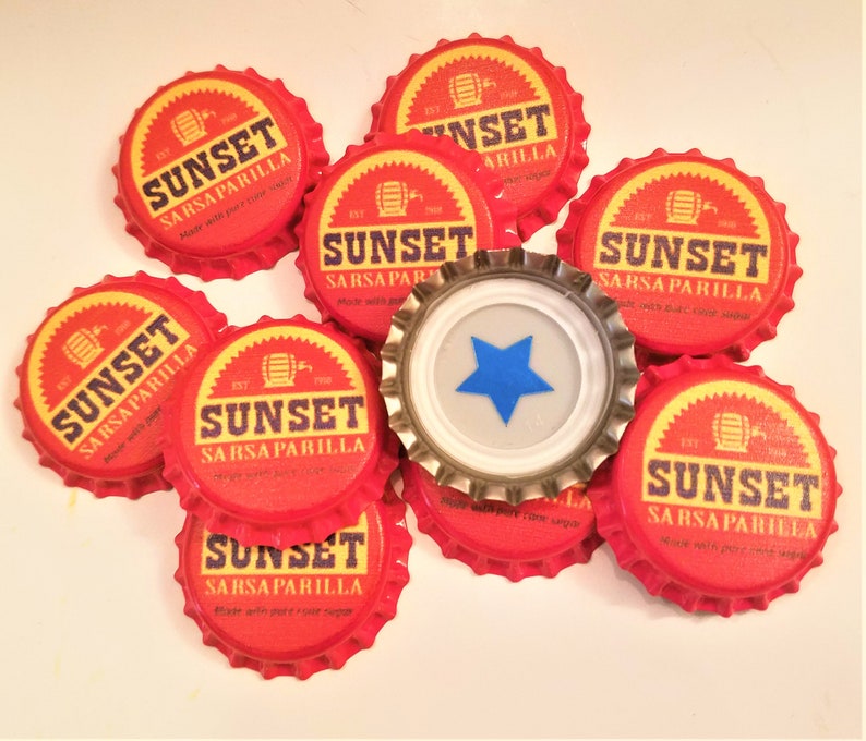 Set of 10 Fallout Unofficial Sunset Sarsaparilla Bottle Caps 1 | Etsy
