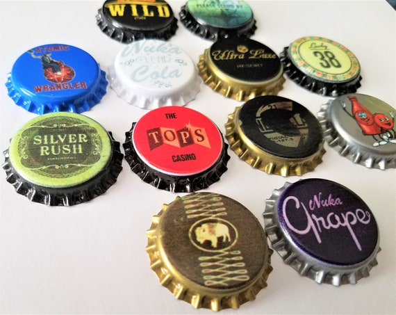 You Choose 10 Fallout Unofficial Vault Tec Perks Bottle Caps Quality Made!
