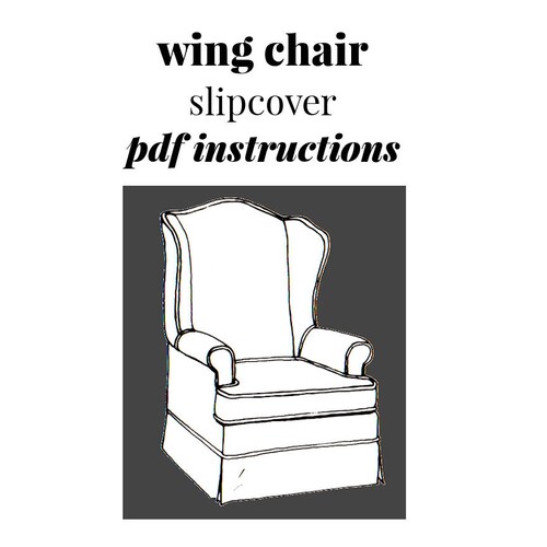 Vintage Wing Chair Slipcover Instructions Instant Download PDF Etsy Australia
