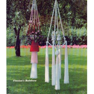 Vintage 70s Finnian&#39;s Rainbow + Noel Display Hanger Patterns Instant Download PDF 2 pages plus an extra file with information about knots