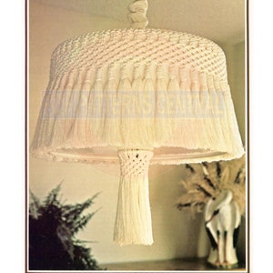 Vintage 1970s Moonlighter Lamp Shade Pattern Instant Download PDF 2 pages