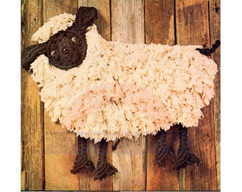 Vintage 70s Macrame Lamb Wall Hanging Pattern Instant Download PDF 3 pages plus tips and information about knots