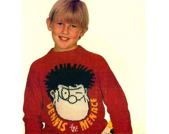 Vintage Knitted Dennis the Menace 