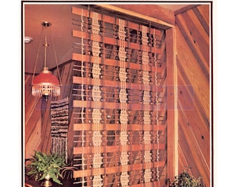 Vintage 1970s Tanglewood Room Divider Pattern Instant Download PDF 2 pages
