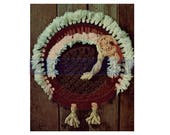 Vintage 70s Giblet Macrame Turkey Wall Hanging Pattern Instant 