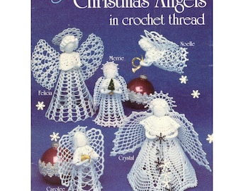 Vintage 80-tals julänglar i virkad tråd, direktnedladdning i PDF-format, 20 sidor
