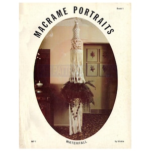 Macrame Portraits Book 1 - Vintage Macrame Patterns Instant Download PDF 24 pages