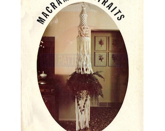 Boek macraméportretten: vintage macramépatronen pdf-bestand direct downloaden 24 pagina's