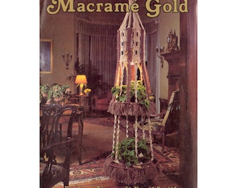 Macramé goud - 15 vintage macramépatronen PDF direct te downloaden 32 pagina's