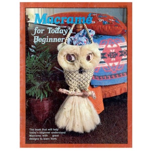 Macramé for Today&#39;s Beginner - 9 vintage 70er Jahre Makramee Anleitungen für Anfänger Instant Download PDF 24 Seiten