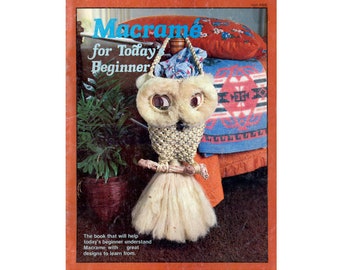 Macramé pour débutants d'aujourd'hui - 9 motifs en macramé vintage des années 70 pour débutants Téléchargement instantané au format PDF 24 pages