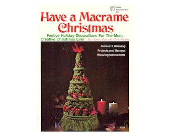 マクラメ クリスマス ツリー • 1970 年代のヴィンテージ 簡単
