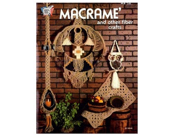 Macramé And Other Fiber Crafts 1977 - Eight Macrame Patterns Instant Download PDF 16 pages