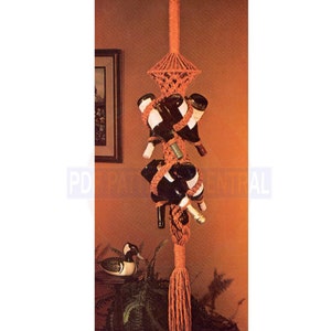 Vintage 70s Wine Rack Pattern Instant Download PDF 2 pages plus file with an explanation about knots