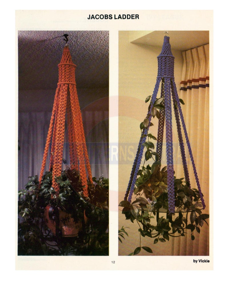 Macrame Portraits Book 5-10 Vintage Macrame Patterns Instant Download PDF 23 pages
