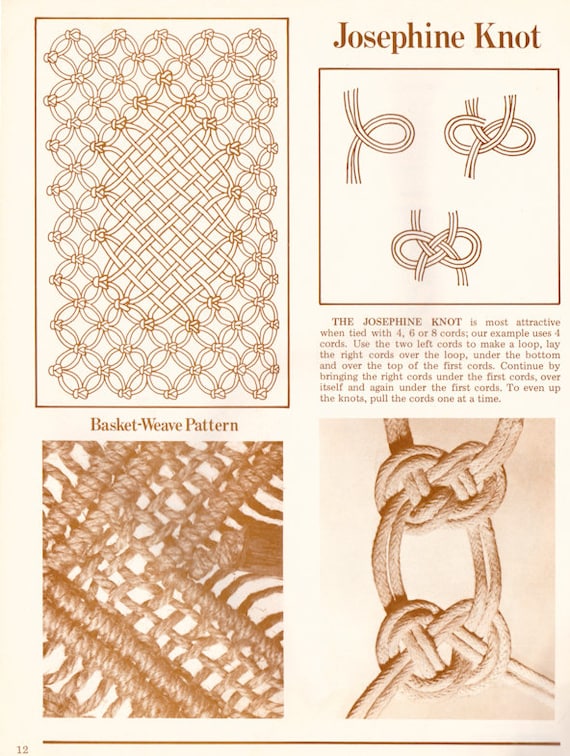 A Primer Of Macrame Knots 1976 Instant Download PDF 24 Pages - Etsy